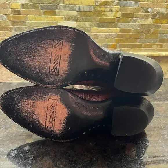 Vintage Panhandle Slim Leather Western Lizard Cowboy Boots Sz 6.5 - Picture 6 of 10